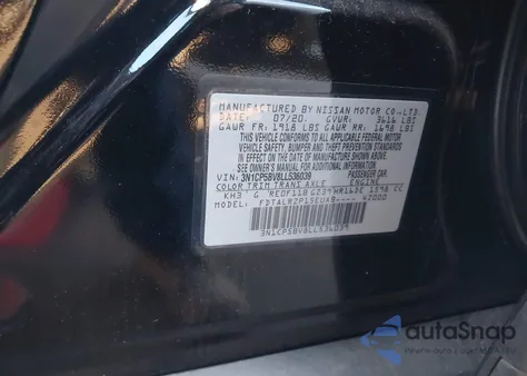 2020 Nissan Kicks S Xtronic Cvt z USA, uszkodzony, nr VIN 3N1CP5BV8LL536039